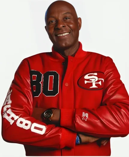 San Francisco Jerry Rice GOAT Varsity Red Jacket