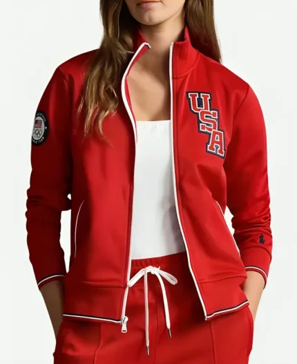 The-Today-Show-Hoda-Kotb-Red-Team-USA-Track-Jacket