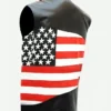  The United States American Flag Brando Motorcycle Leather Vest