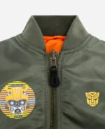 Transformers-One-2024-MA-1-Flight-Bomber-Green-Jacket-Detaling