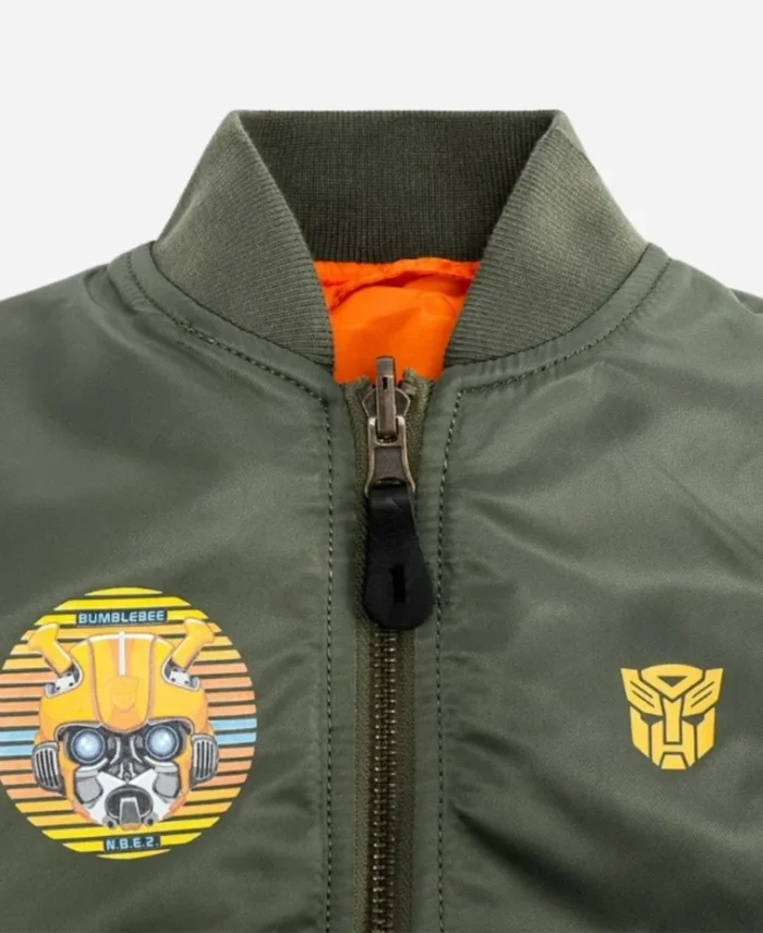 Transformers-One-2024-MA-1-Flight-Bomber-Green-Jacket-Detaling