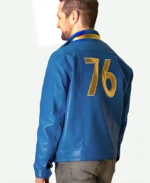 Vault Dweller Video Game Fallout 76 Blue Leather Jacket