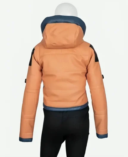 Wattson Apex Legends Season 2 Orange Leather Hooded Jacket