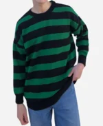 American-Horror-Story-Tate-Langdon-Green-And-Black-Striped-Sweater-