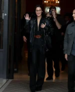 Bella-Hadid-Black-Leather-Jacket