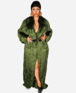 Cardi-B-Paris-Fashion-Week-2024-Green-Fur-Coat