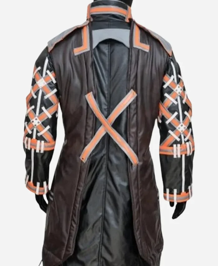 Code-Vein-Video-Game-Yakumo-Black-And-Orange-Leather-Coat