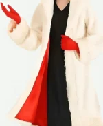 Cruella De vil Long Fur Coat Front