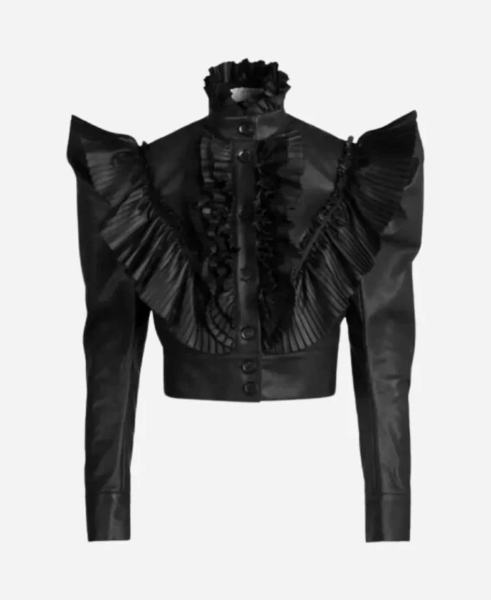 Fortnight-Music-Video-Taylor-Swift-Black-Ruffle-Jacket