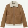 Fur-Collar-Brown-Suede-Leather-Trucker-Jacket Front