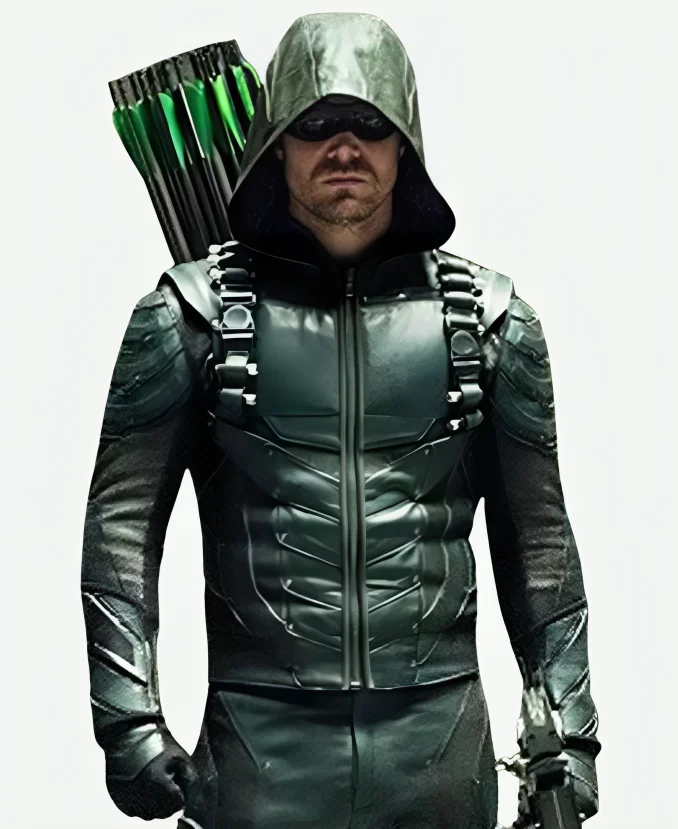 Green-Arrow-Stephen-Amell-S05-Leather-Jacket