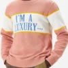 Im-a-Luxury-Princess-Diana-Pink-And-White-Sweater-For-Women