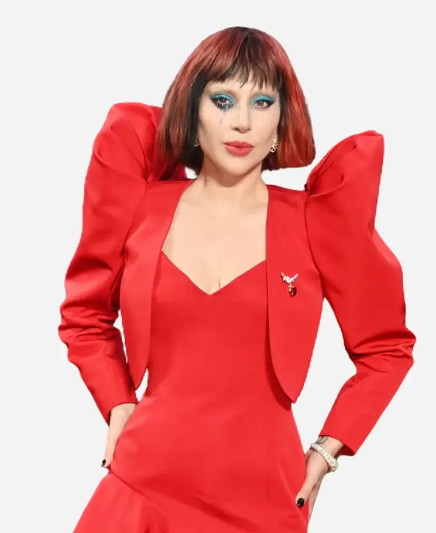 Lady-Gaga-Paris-Fashion-Week-2024-Joker-Premiere-Red-Coat