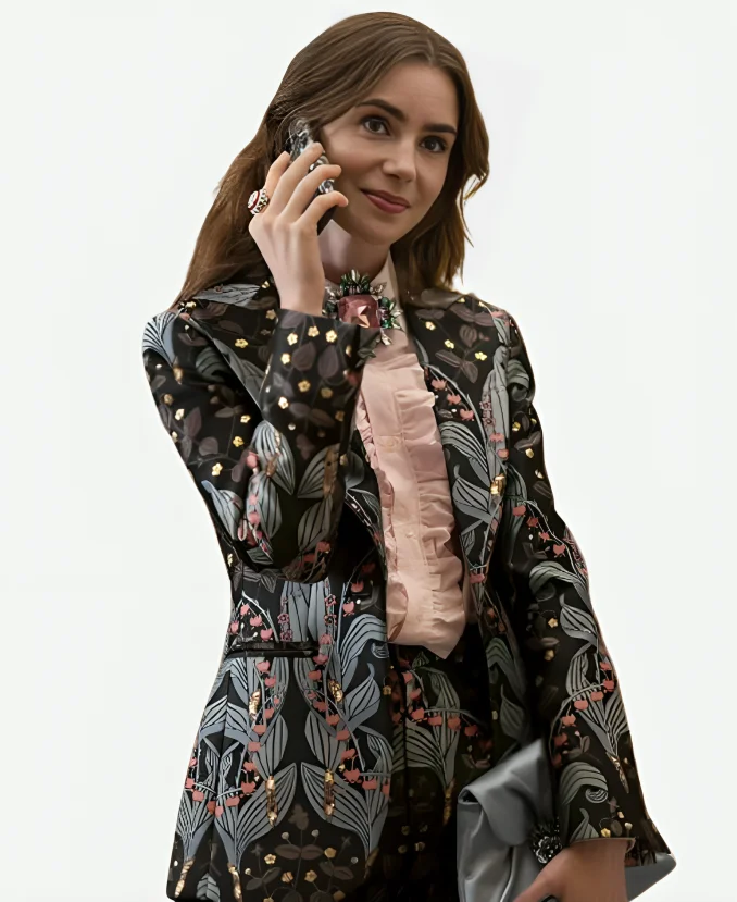 Lily-Collins-Emily-In-Paris-S04-Floral-Blazer