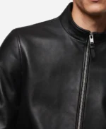 Mens-Black-Biker-Leather-Zip-Up-Jacket-Closep