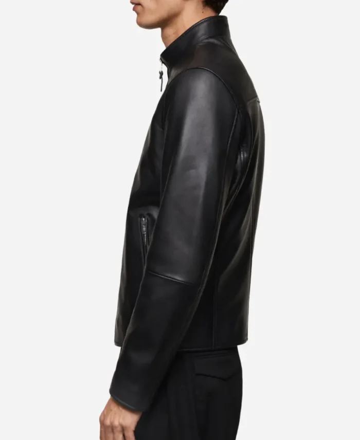 Mens-Black-Biker-Leather-Zip-Up-Jacket-Side