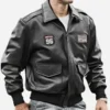 Mens-Black-Bomber-Leather-Jacket-–-Air-Force-Pilot-Style