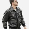 Mens-Black-Bomber-Leather-Jacket-–-Air-Force-Pilot-Style-4