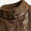 Mens-Brown-Bomber-Leather-Jacket-with-Rib-Collar-1