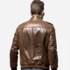 Mens-Brown-Bomber-Leather-Jacket-with-Rib-Collar-Back