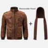 Mens-Brown-Motorcycle-Bomber-Leather-Jacket-with-Removable-Hood-3