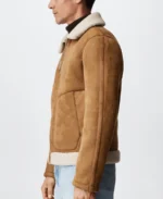 Mens-Fur-Collar-Brown-Suede-Leather-Jacket