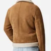 Mens-Fur-Collar-Brown-Suede-Leather-Trucker-Jacket-Back