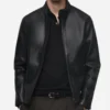 Mens-Stylish-Black-Leather-Zip-Up-Jacket