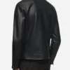 Mens-Stylish-Black-Leather-Zip-Up-Jacket-Back