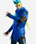 Ninja-Fortnite-Video-Game-Blue-Leather-Jacket