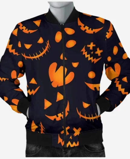 Pumpkins-Pattern-Halloween-Bomber-Jacket