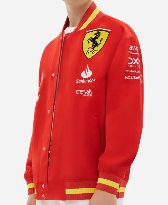 Scuderia-Ferrari-F1-2024-Miami-Red-Varsity-Letterman-Jacket