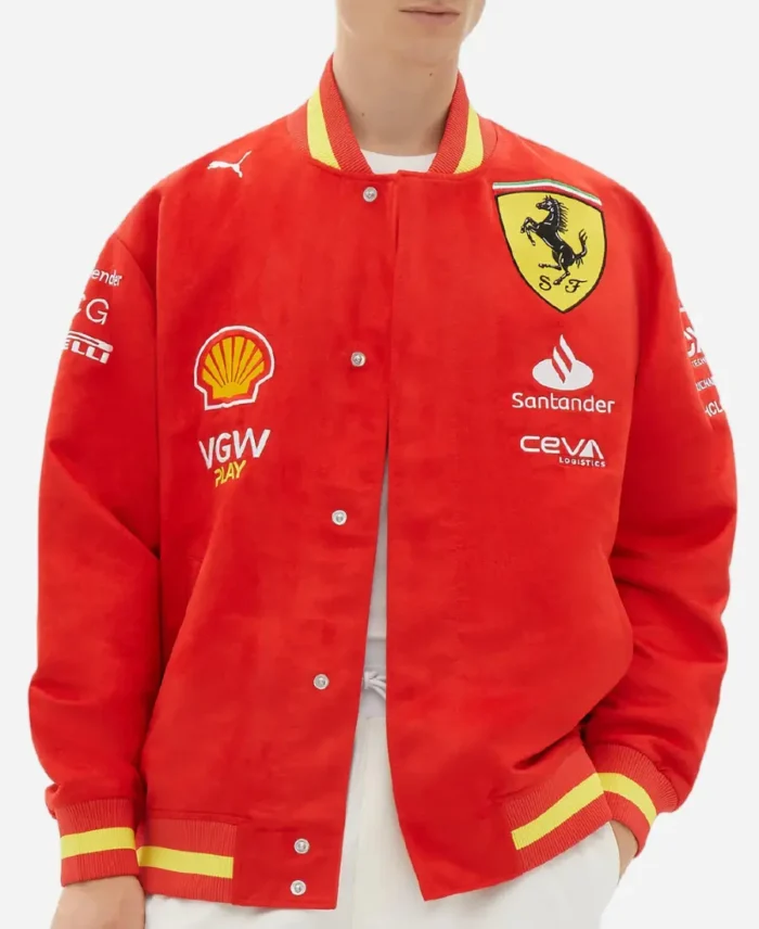 Scuderia-Ferrari-F1-Miami-2024-Red-Varsity-Jacket