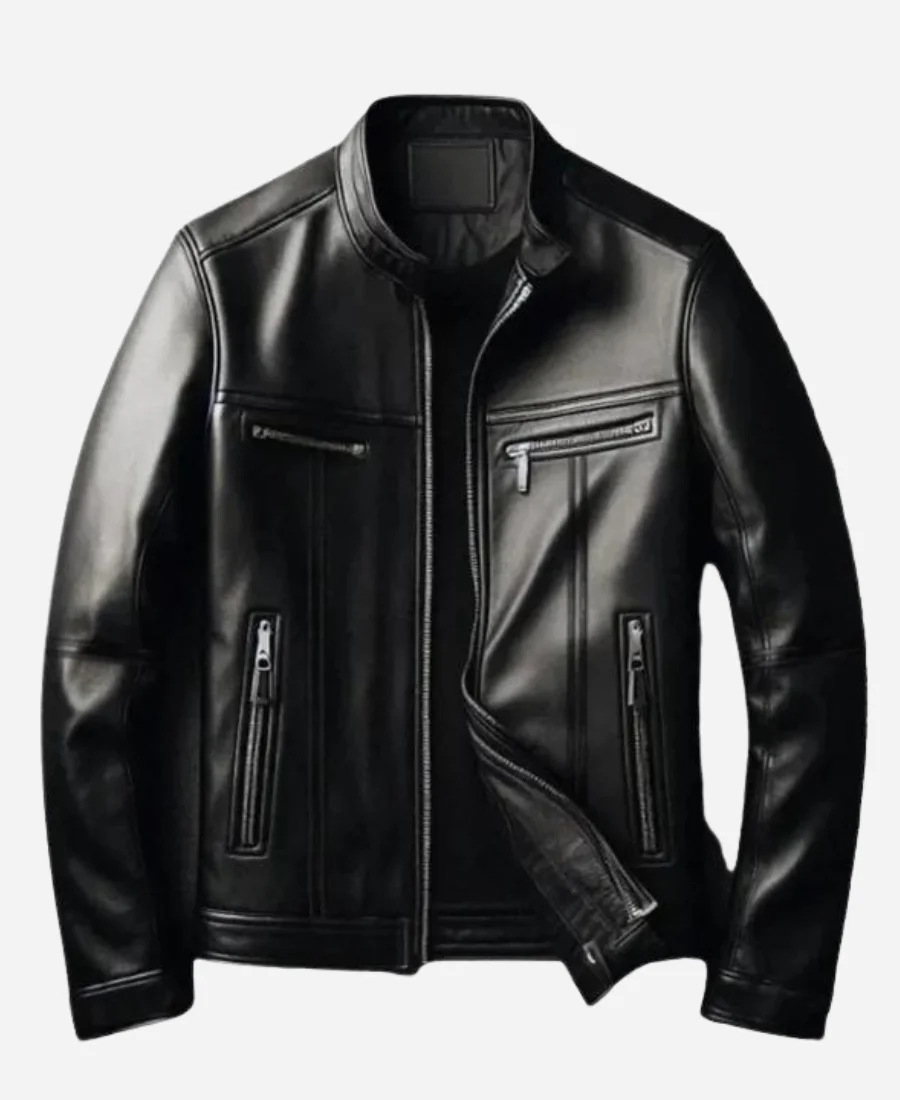 Skeleton-Design-Black-Leather-Jacket