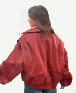 The-Room-Antwerp-Red-Cotton-Polyester-Jacket-Back