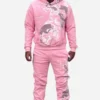 Unisex-Gateway-Luxury-Hooded-Skully-Pink-Tracksuit-Front