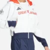 Unisex-Paris-Olympics-2024-Team-GB-White-Hooded-Jacket