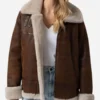 Women-B3-Bomber-Shearling-Brown-Sheep-Skin-Leather-Jacket-03