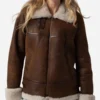 Women-B3-Bomber-Shearling-Brown-Sheep-Skin-Leather-Jacket