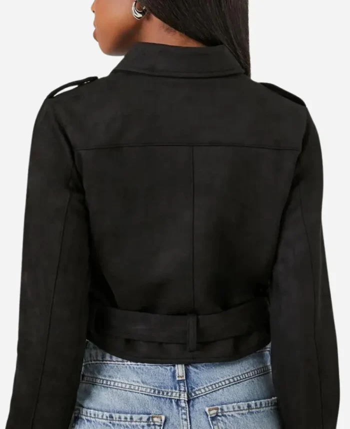 Womens-Black-Cropped-Suede-Leather-Jacket-Back