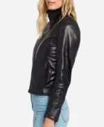 Womens-Black-Leather-Jacket-Side-Pose