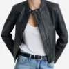 Womens-Black-Zippered-Biker-Leather-Jacket