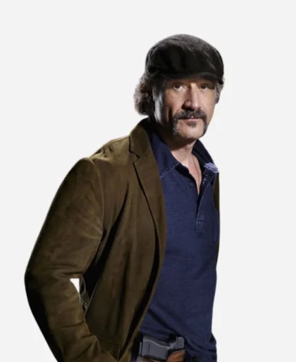  Alvin Olinsky Tv Series Chicago P.D. Elias Koteas Suede Brown Blazer