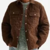 B Positive S02 Drew Dunbar Quilted Brown Jacket