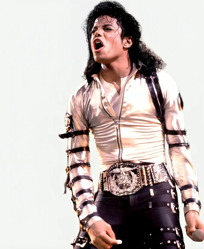 Bad World Tour Michael Jackson Silver Satin Jacket