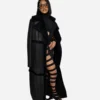 CFDA Fashion Awards 2024 Teyana Taylor Black Long-Length Shearling Trench Coat