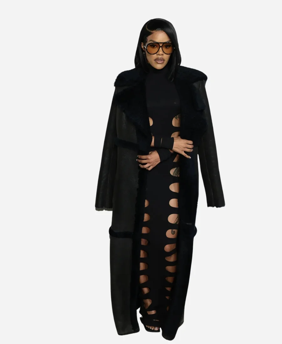 CFDA Fashion Awards 2024 Teyana Taylor Shearling Long Coat