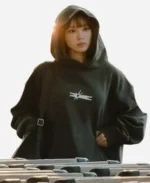 Chaewon Le sserafim Grey Hoodie