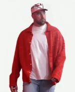 Chiefs Game 2024 Travis Kelce Red Cardigan