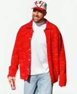 Chiefs vs Broncos 2024 Game Travis Kelce Red Cardigan For Sale